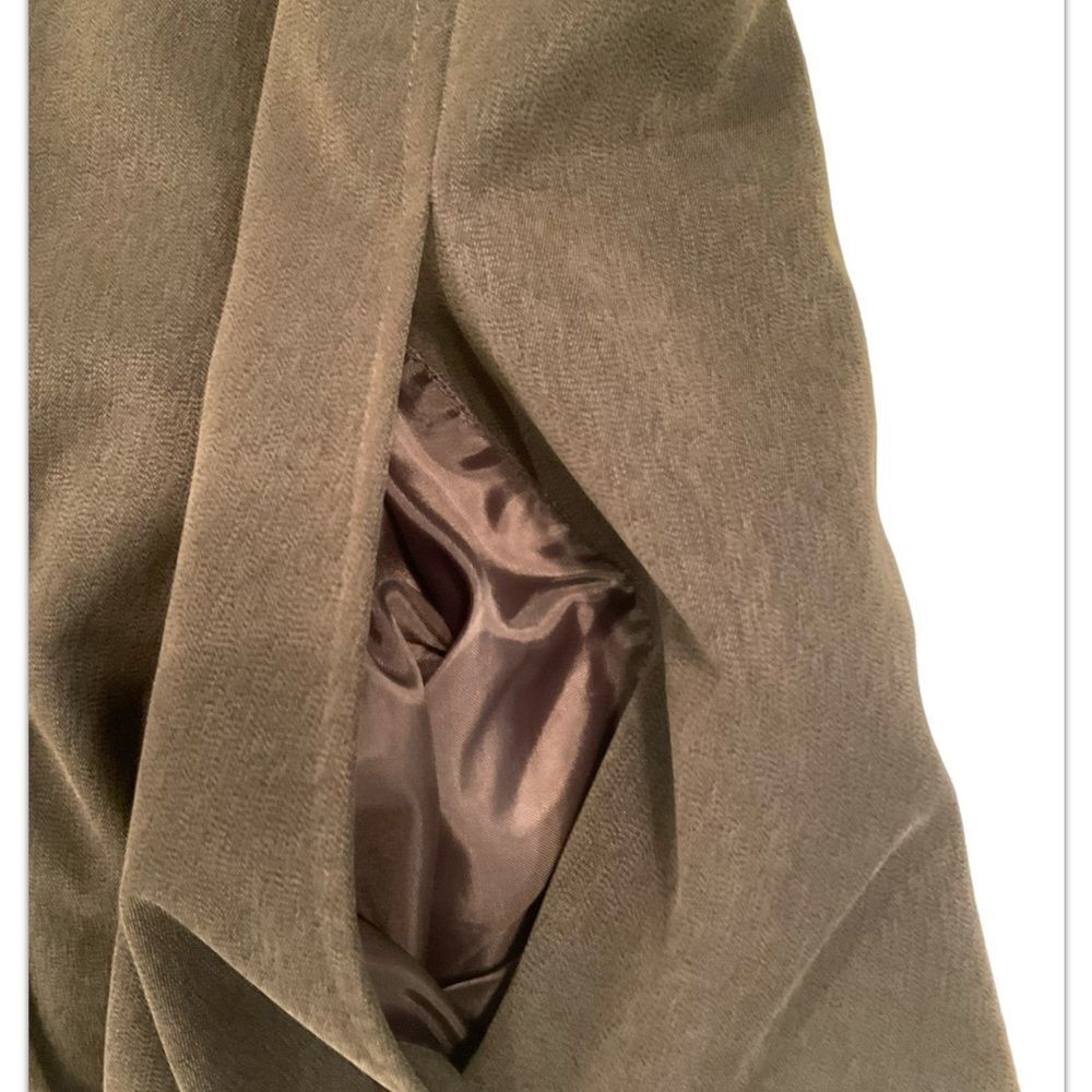 ANNE KLEIN Women’s Dark Green Insulated Long Raincoat Long Sleeves Coat Size 10 - Picture 6 of 16